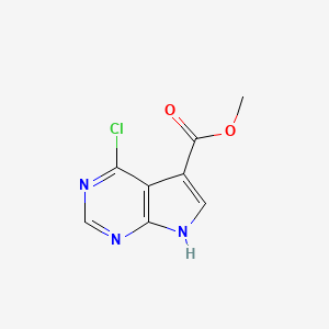molecular formula C8H6ClN3O2 B572882 Methyl 4-chloro-7H-pyrrolo[2,3-d]pyrimidine-5-carboxylate CAS No. 1207518-63-5