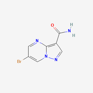 molecular formula C7H5BrN4O B572884 6-Bromopyrazolo[1,5-a]pyrimidine-3-carboxamide CAS No. 1243249-99-1