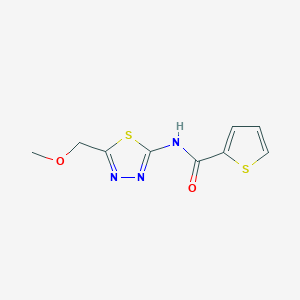 molecular formula C9H9N3O2S2 B5728871 N-[5-(methoxymethyl)-1,3,4-thiadiazol-2-yl]thiophene-2-carboxamide 