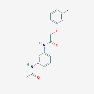 molecular formula C18H20N2O3 B5728902 N-(3-{[(3-methylphenoxy)acetyl]amino}phenyl)propanamide 
