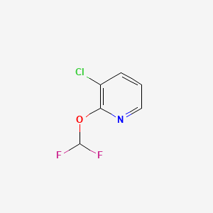 molecular formula C6H4ClF2NO B572891 3-Chloro-2-(difluoromethoxy)pyridine CAS No. 1214374-09-0