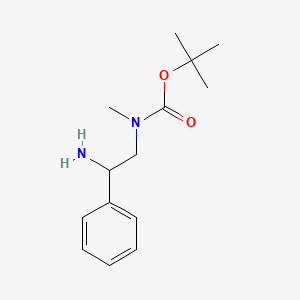 molecular formula C14H22N2O2 B572892 tert-butyl N-(2-amino-2-phenylethyl)-N-methylcarbamate CAS No. 1242771-20-5