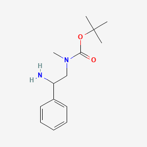 molecular formula C14H22N2O2 B572892 Tert-butyl 2-amino-2-phenylethyl(methyl)carbamate CAS No. 1242771-20-5