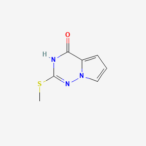 molecular formula C7H7N3OS B572896 2-(Methylthio)pyrrolo[2,1-f][1,2,4]triazin-4(3H)-one CAS No. 1232815-50-7