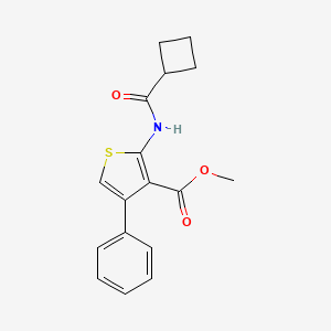 molecular formula C17H17NO3S B5729077 METHYL 2-CYCLOBUTANEAMIDO-4-PHENYLTHIOPHENE-3-CARBOXYLATE 