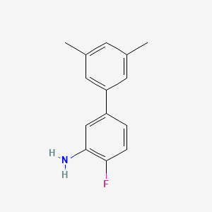 molecular formula C14H14FN B572909 4-Fluoro-3',5'-dimethylbiphenyl-3-amine CAS No. 1225954-54-0