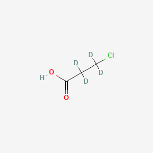 molecular formula C3H5ClO2 B572913 3-Chloropropionic--d4 Acid CAS No. 1219802-17-1