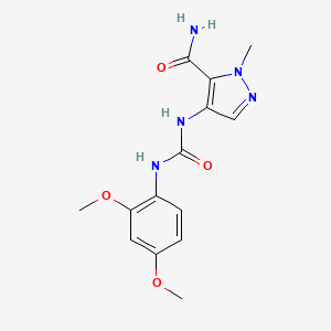 molecular formula C14H17N5O4 B5729141 4-{[(2,4-DIMETHOXYANILINO)CARBONYL]AMINO}-1-METHYL-1H-PYRAZOLE-5-CARBOXAMIDE 