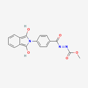 molecular formula C17H13N3O5 B5729158 methyl N-[4-(1,3-dihydroxyisoindol-2-yl)benzoyl]iminocarbamate 