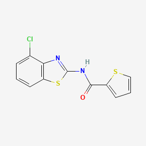 molecular formula C12H7ClN2OS2 B5729205 N-(4-chloro-1,3-benzothiazol-2-yl)thiophene-2-carboxamide 