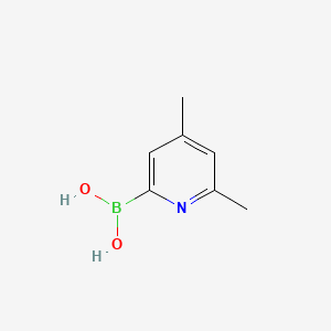 molecular formula C7H10BNO2 B572926 (4,6-Dimethylpyridin-2-yl)boronic acid CAS No. 1309982-36-2
