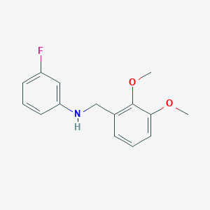 molecular formula C15H16FNO2 B5729289 N-[(2,3-dimethoxyphenyl)methyl]-3-fluoroaniline 