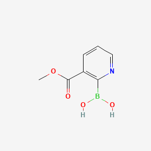 molecular formula C7H8BNO4 B572929 (3-(Methoxycarbonyl)pyridin-2-yl)boronic acid CAS No. 1310404-89-7