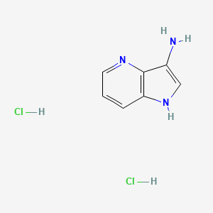 molecular formula C7H8ClN3 B572937 1H-Pyrrolo[3,2-b]pyridin-3-amine dihydrochloride CAS No. 1257535-39-9