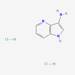 molecular formula C7H9Cl2N3 B572937 1H-Pyrrolo[3,2-b]pyridin-3-amine dihydrochloride CAS No. 1257535-39-9