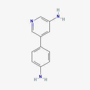 molecular formula C11H11N3 B572940 5-(4-Aminophenyl)pyridin-3-amine CAS No. 1258626-25-3