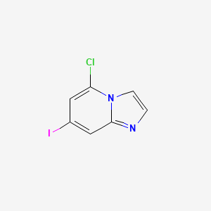 molecular formula C7H4ClIN2 B572941 5-Chloro-7-iodoimidazo[1,2-a]pyridine CAS No. 1266656-98-7