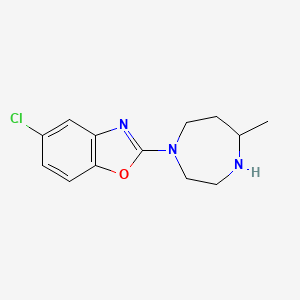 molecular formula C13H16ClN3O B572942 5-Chloro-2-(5-methyl-1,4-diazepan-1-yl)-1,3-benzoxazole CAS No. 1276666-13-7