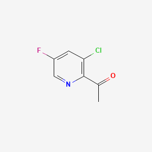 molecular formula C7H5ClFNO B572949 1-(3-Chloro-5-fluoropyridin-2-YL)ethanone CAS No. 1256819-31-4