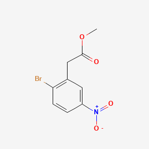 molecular formula C9H8BrNO4 B572950 Methyl 2-(2-bromo-5-nitrophenyl)acetate CAS No. 1261682-76-1