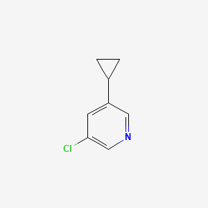 molecular formula C8H8ClN B572951 3-Chloro-5-cyclopropylpyridine CAS No. 1256803-11-8