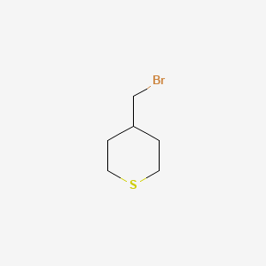B572965 4-(Bromomethyl)-tetrahydro-2H-thiopyran CAS No. 1276056-87-1