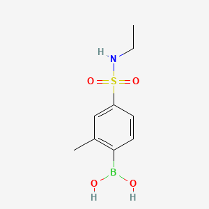 molecular formula C9H14BNO4S B572966 4-(N-Ethylsulfamoyl)-2-methylphenylboronic acid CAS No. 1217501-46-6