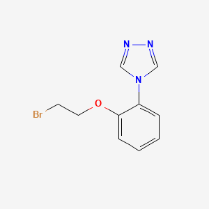 molecular formula C10H10BrN3O B572969 4-(2-(2-bromoethoxy)phenyl)-4H-1,2,4-triazole CAS No. 1223748-41-1