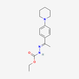 molecular formula C16H23N3O2 B5729721 ethyl 2-{1-[4-(1-piperidinyl)phenyl]ethylidene}hydrazinecarboxylate 