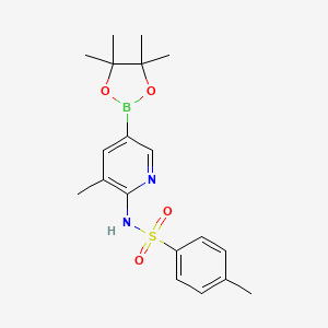 4-Methyl-n-(3-methyl-5-(4,4,5,5-tetramethyl-1,3,2-dioxaborolan-2-yl)pyridin-2-yl)benzenesulfonamide