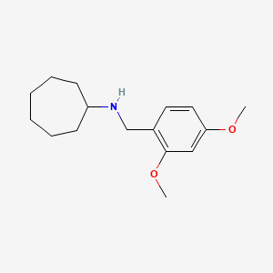 molecular formula C16H25NO2 B5729751 N-[(2,4-dimethoxyphenyl)methyl]cycloheptanamine 