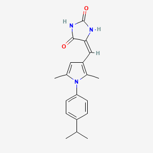 molecular formula C19H21N3O2 B5729773 (5E)-5-({2,5-Dimethyl-1-[4-(propan-2-YL)phenyl]-1H-pyrrol-3-YL}methylidene)imidazolidine-2,4-dione 
