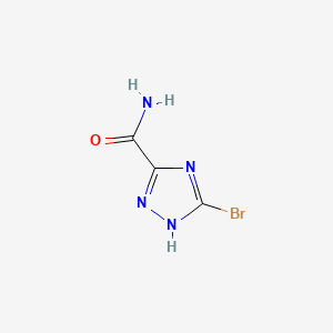 molecular formula C3H3BrN4O B572979 3-bromo-1H-1,2,4-triazole-5-carboxamide CAS No. 1207755-03-0
