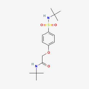 molecular formula C16H26N2O4S B5729892 N-tert-butyl-2-[4-(tert-butylsulfamoyl)phenoxy]acetamide 