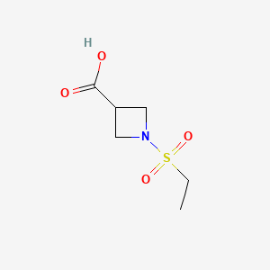 molecular formula C6H11NO4S B572992 1-(Ethanesulfonyl)azetidine-3-carboxylic acid CAS No. 1219828-33-7