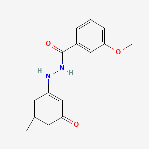 molecular formula C16H20N2O3 B5729998 N'-(5,5-dimethyl-3-oxocyclohexen-1-yl)-3-methoxybenzohydrazide 