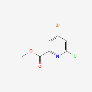 molecular formula C7H5BrClNO2 B573000 Methyl 4-bromo-6-chloropicolinate CAS No. 1206249-86-6