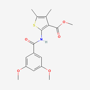 molecular formula C17H19NO5S B5730010 methyl 2-(3,5-dimethoxybenzamido)-4,5-dimethylthiophene-3-carboxylate 