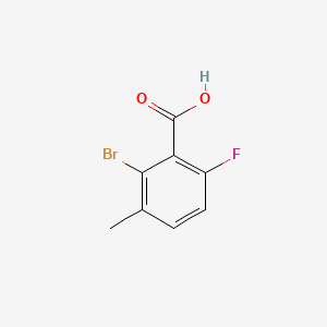 molecular formula C8H6BrFO2 B573003 2-溴-6-氟-3-甲基苯甲酸 CAS No. 1359857-60-5