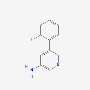 molecular formula C11H9FN2 B573007 5-(2-Fluorophenyl)pyridin-3-amine CAS No. 1214365-53-3