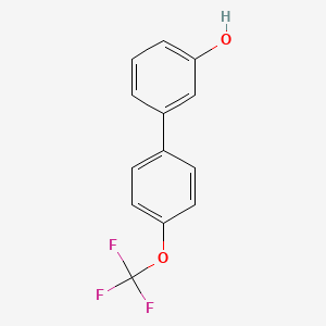 molecular formula C13H9F3O2 B573010 3-(4-Trifluoromethoxyphenyl)phenol CAS No. 1237747-77-1