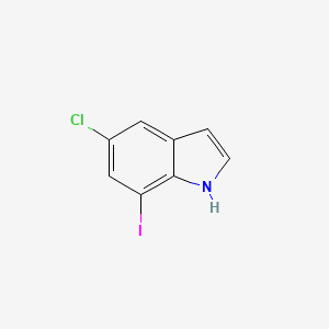 molecular formula C8H5ClIN B573013 5-Chloro-7-iodo-1H-indole CAS No. 1262770-19-3