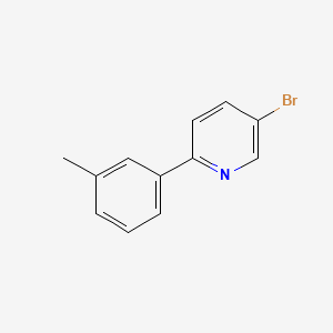 molecular formula C12H10BrN B573016 5-Bromo-2-(3-methylphenyl)pyridine CAS No. 1215073-45-2