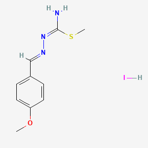 molecular formula C10H14IN3OS B5730196 methyl N'-[(E)-(4-methoxyphenyl)methylideneamino]carbamimidothioate;hydroiodide 