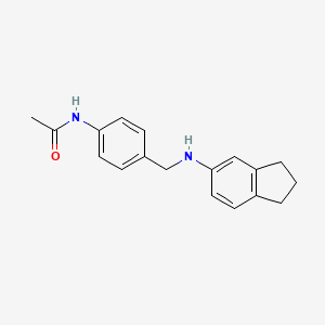 molecular formula C18H20N2O B5730216 N-[4-[(2,3-dihydro-1H-inden-5-ylamino)methyl]phenyl]acetamide 
