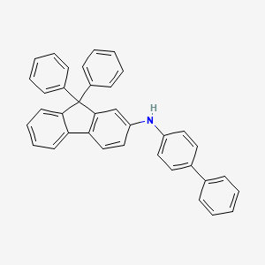 molecular formula C37H27N B573022 N-([1,1'-Biphenyl]-4-yl)-9,9-diphenyl-9H-fluoren-2-amine CAS No. 1268520-04-2