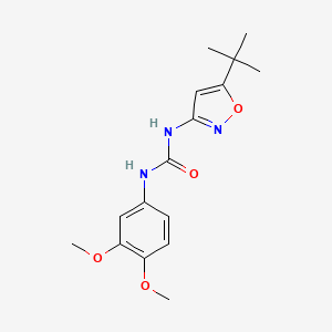 molecular formula C16H21N3O4 B5730252 N-[5-(TERT-BUTYL)-3-ISOXAZOLYL]-N'-(3,4-DIMETHOXYPHENYL)UREA 