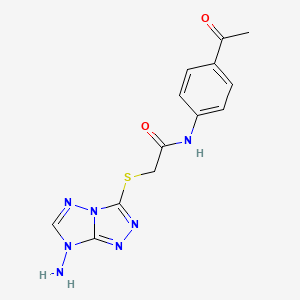 molecular formula C13H13N7O2S B5730261 N-(4-acetylphenyl)-2-[(7-amino-[1,2,4]triazolo[4,3-b][1,2,4]triazol-3-yl)sulfanyl]acetamide 