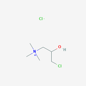 molecular formula C6H15NOCl2<br>C6H15Cl2NO B057303 (3-Chloro-2-hydroxypropyl)trimethylammonium chloride CAS No. 3327-22-8