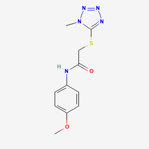 molecular formula C11H13N5O2S B5730331 N-(4-methoxyphenyl)-2-[(1-methyl-1H-tetrazol-5-yl)sulfanyl]acetamide 